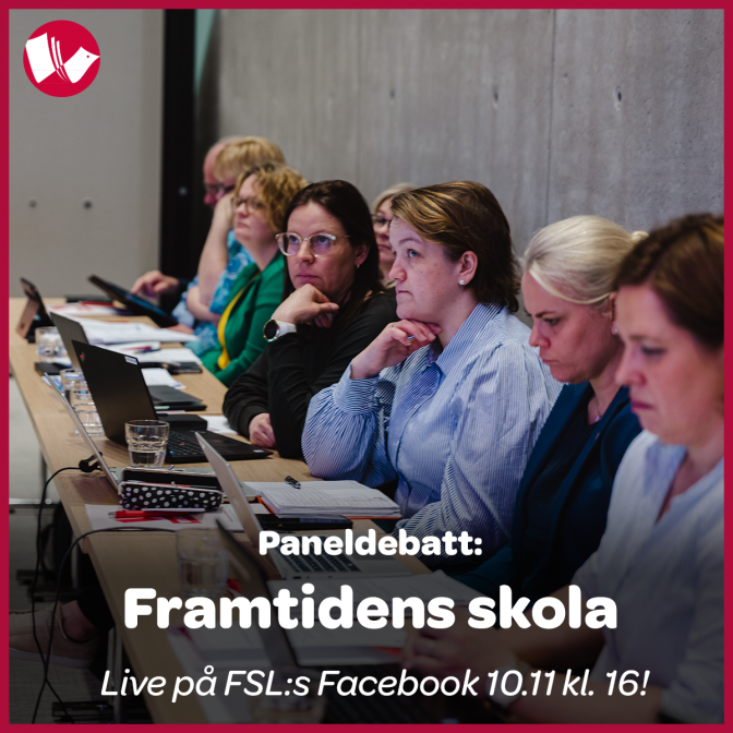 Paneldebatt: Framtidens skola – live på FB 10.11 kl. 16